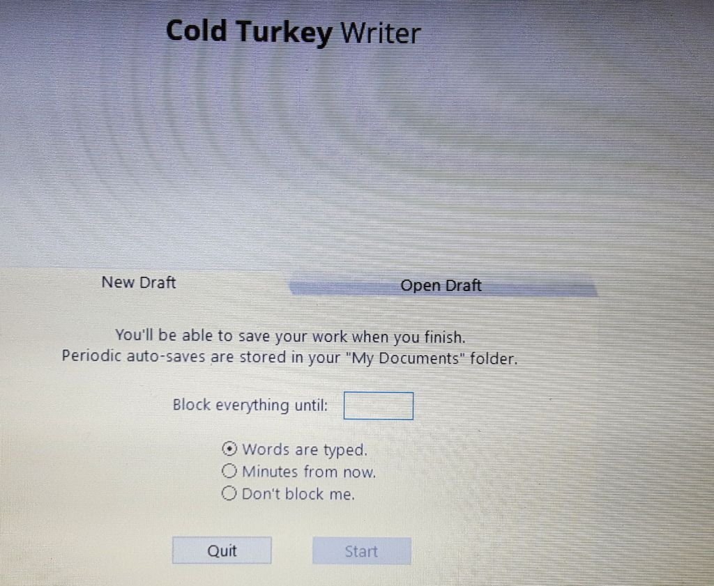 Cold turkey writer, c’est quoi ce truc ?
