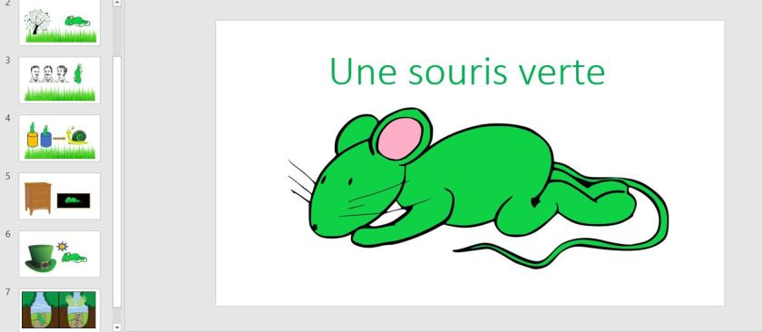 kamishibai une souris verte