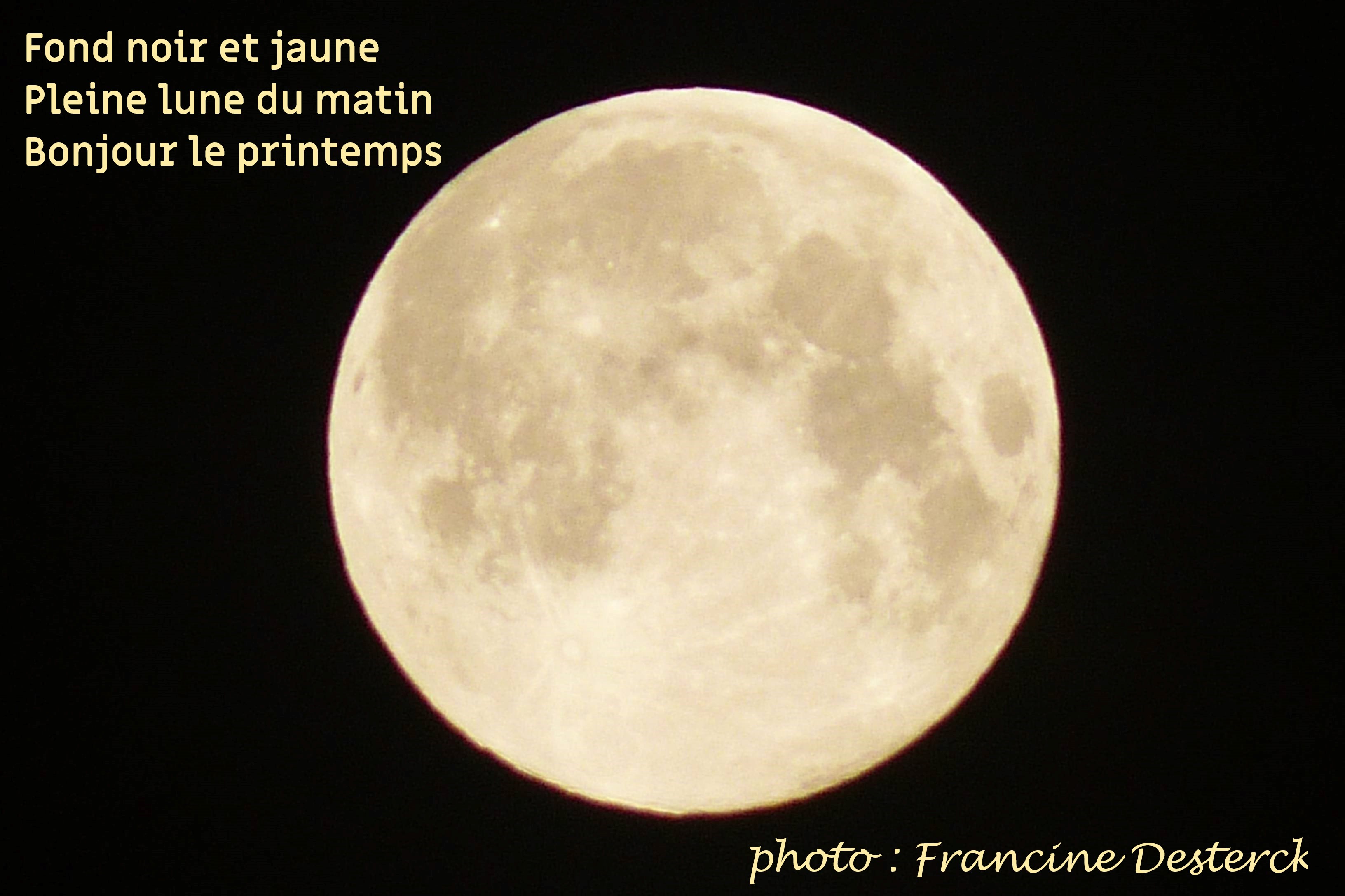 haiku sur photo de lune