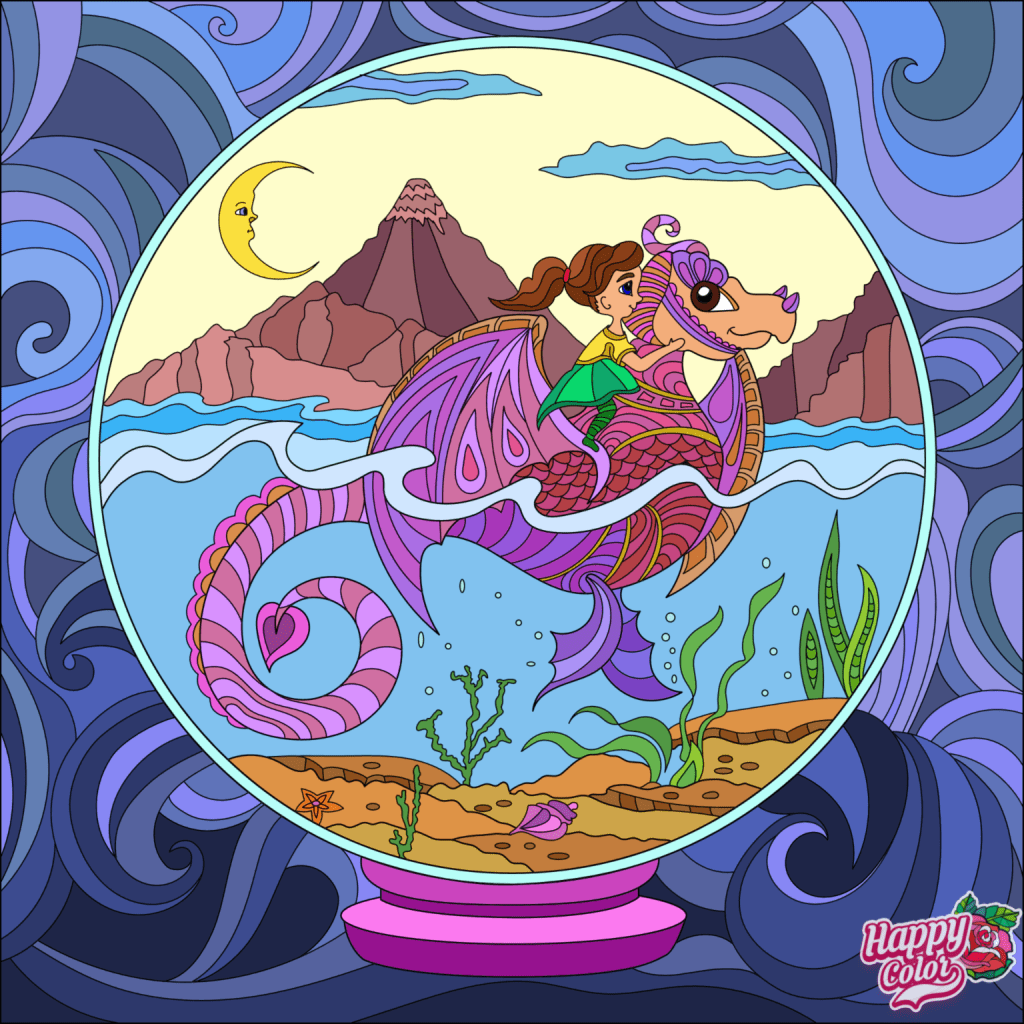 Jeu d&rsquo;écriture d&rsquo;après coloriage&nbsp;imaginaire