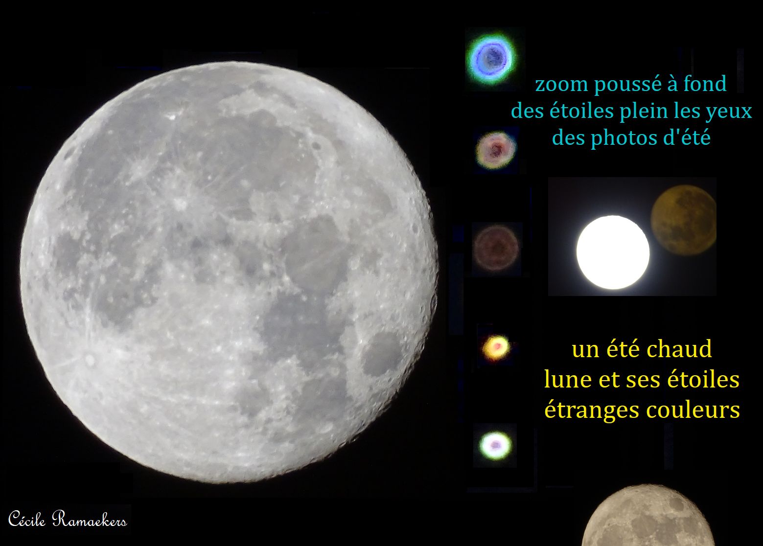 Lune, étoiles, photo,&nbsp;haïku