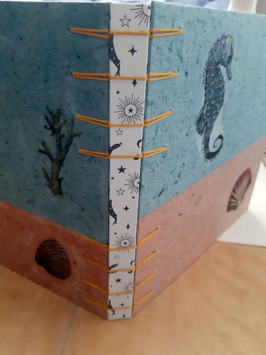 Carnet relié fait main, atelier Double-Page, Redu