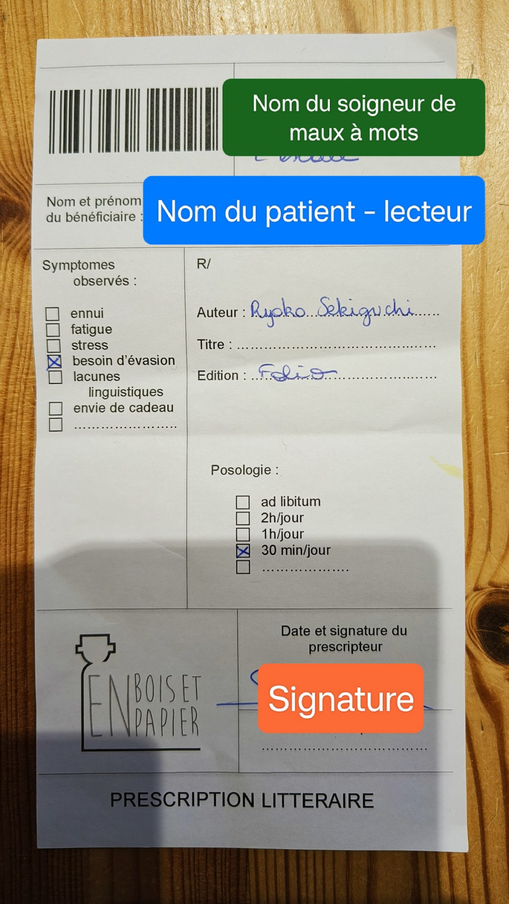 Prescrire de la&nbsp;lecture