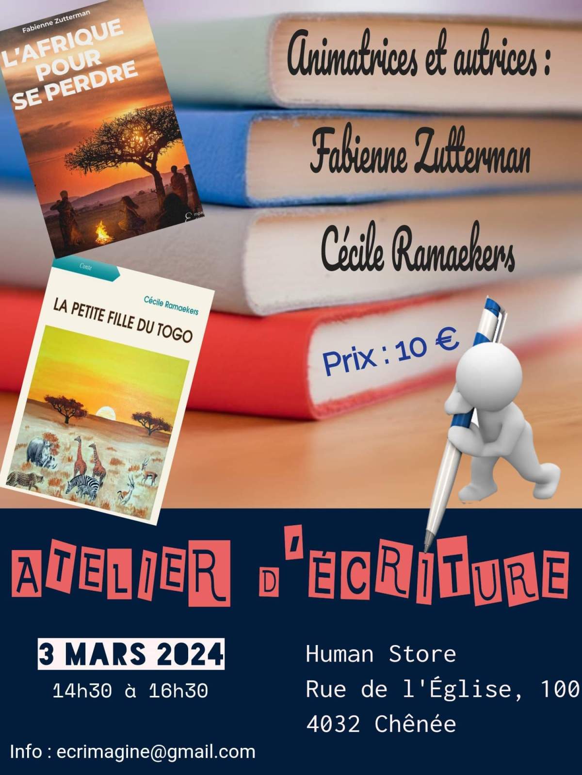 Atelier d&rsquo;écriture à&nbsp;venir